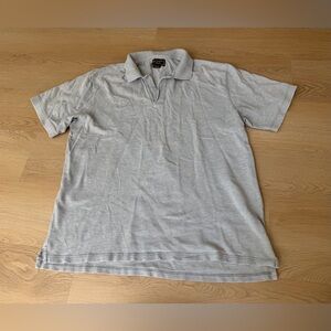 Abercrombie Fitch Polo Shirt Mens Size XL Gray Short Sleeve